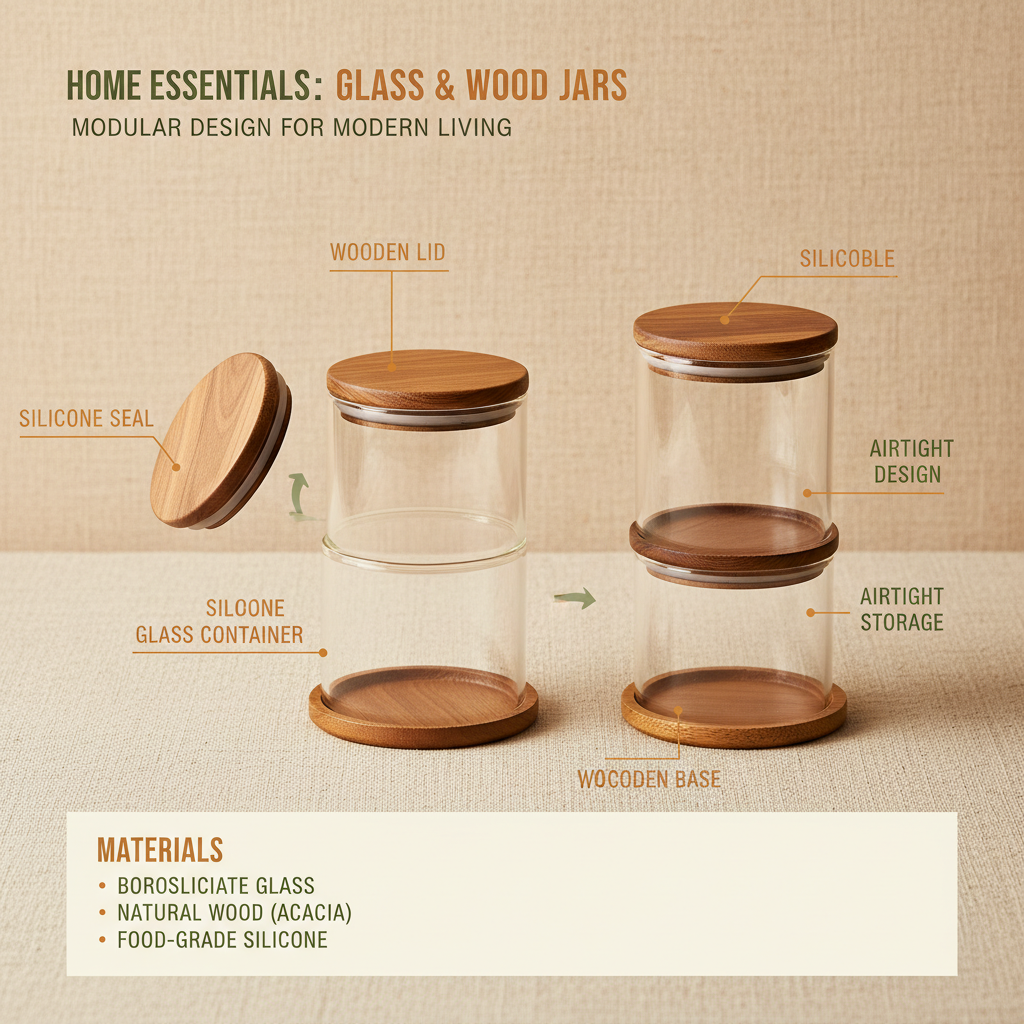 Explore the Charm and Practicality of Glass and Wood Jars for Stylish Storage