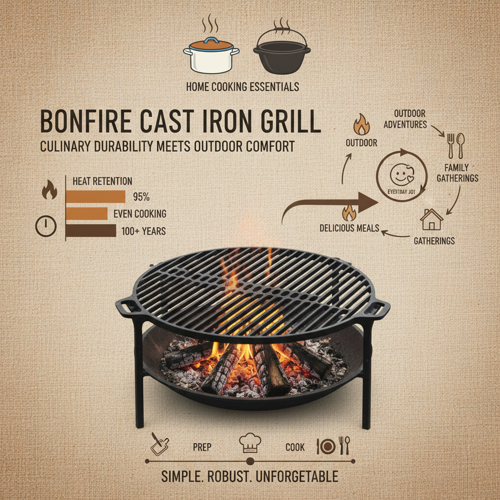 Elevate Your Outdoor Cooking with the Bonfire Cast Iron Grill Top