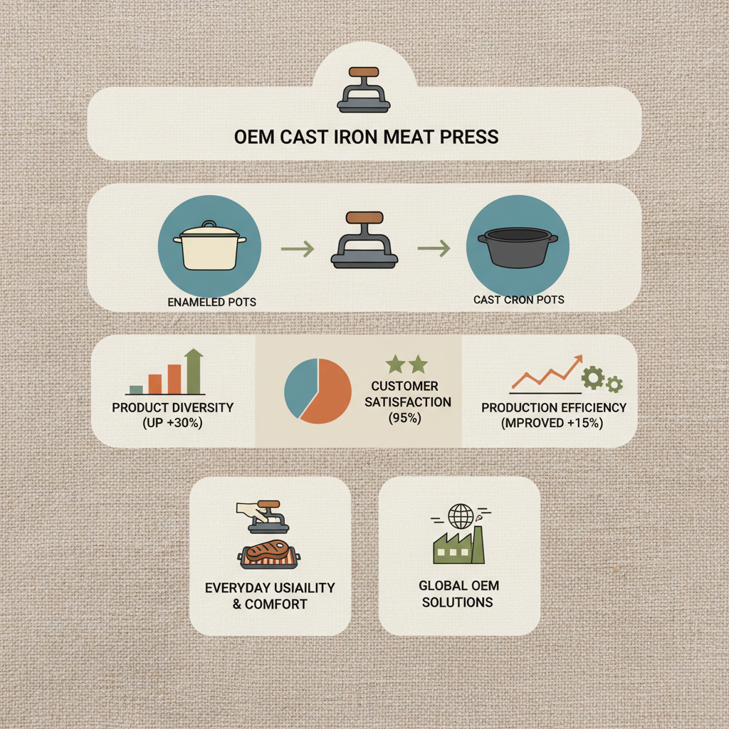 OEM cast iron meat press