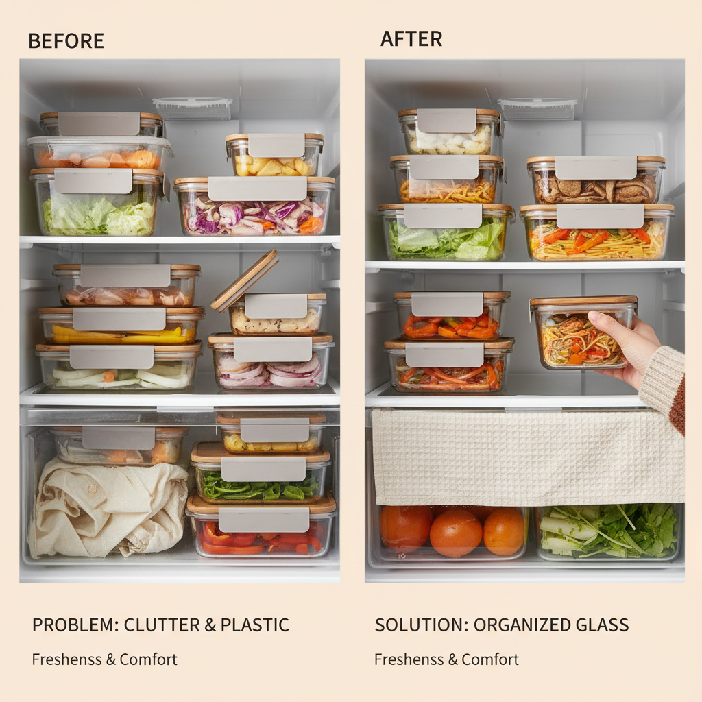 square glass food storage containers