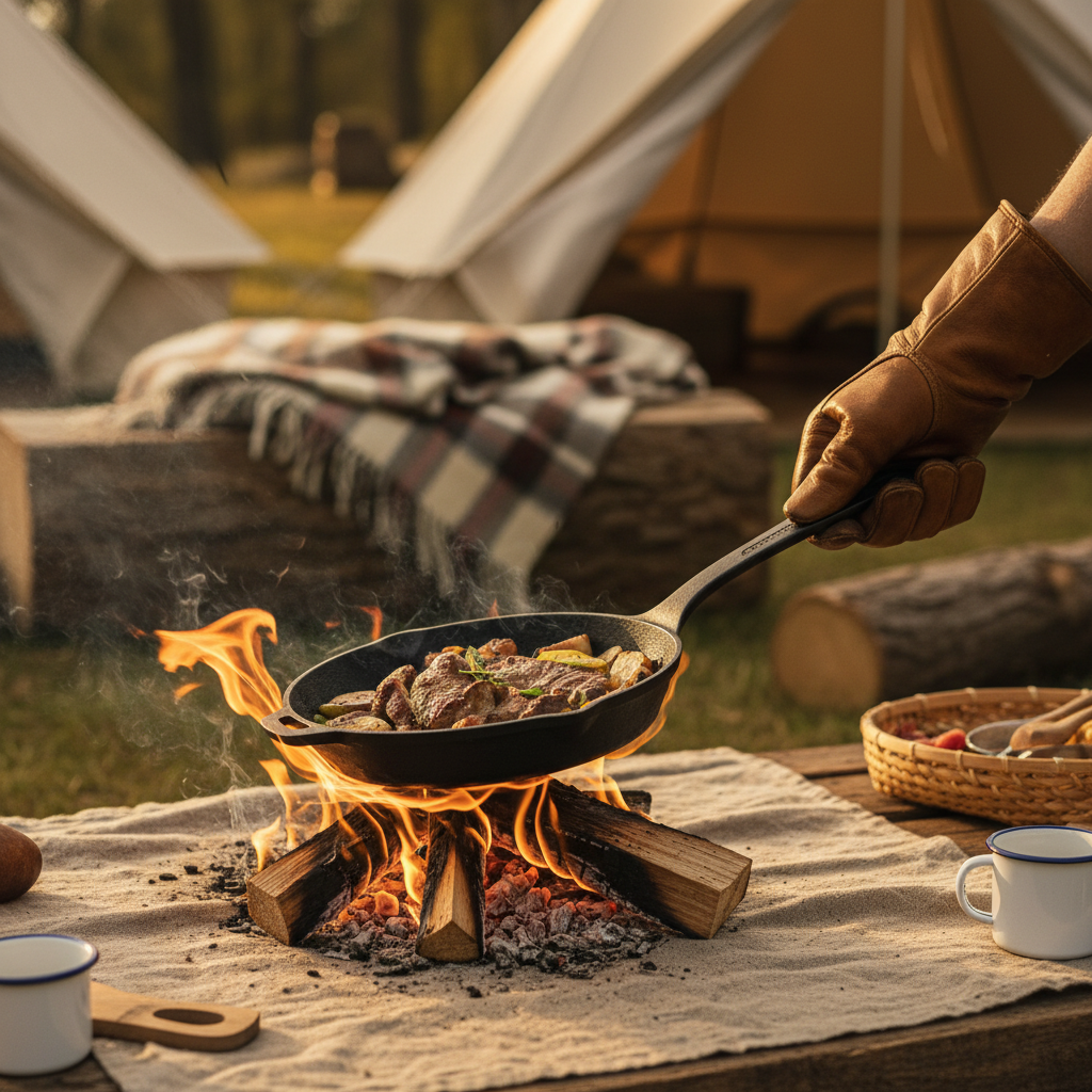 cast iron skillet for campfire