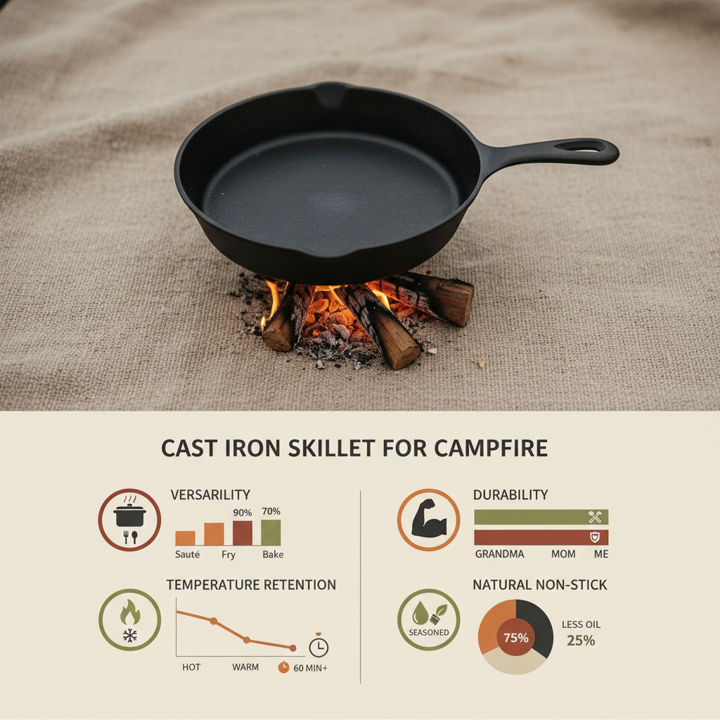 cast iron skillet for campfire
