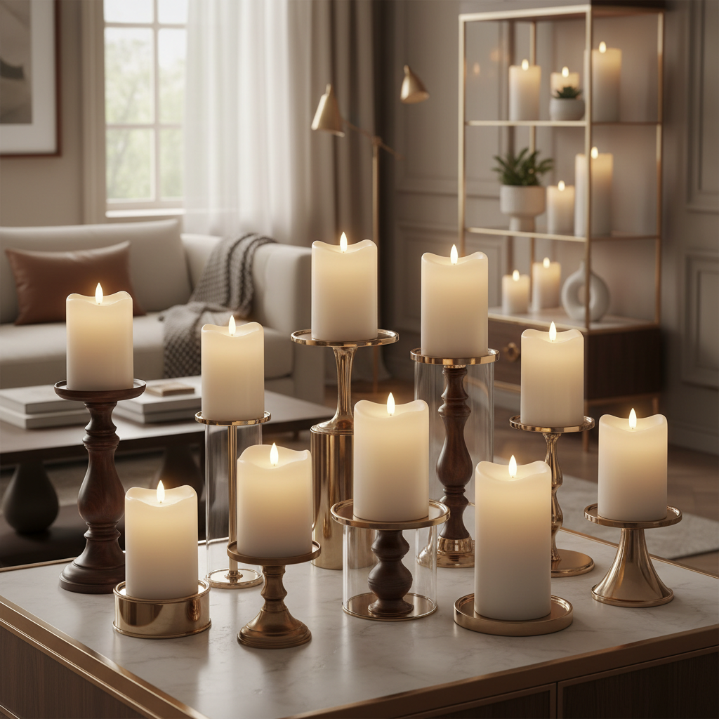 Enhance Your Home Decor with Beautiful Large White Flameless Candles
