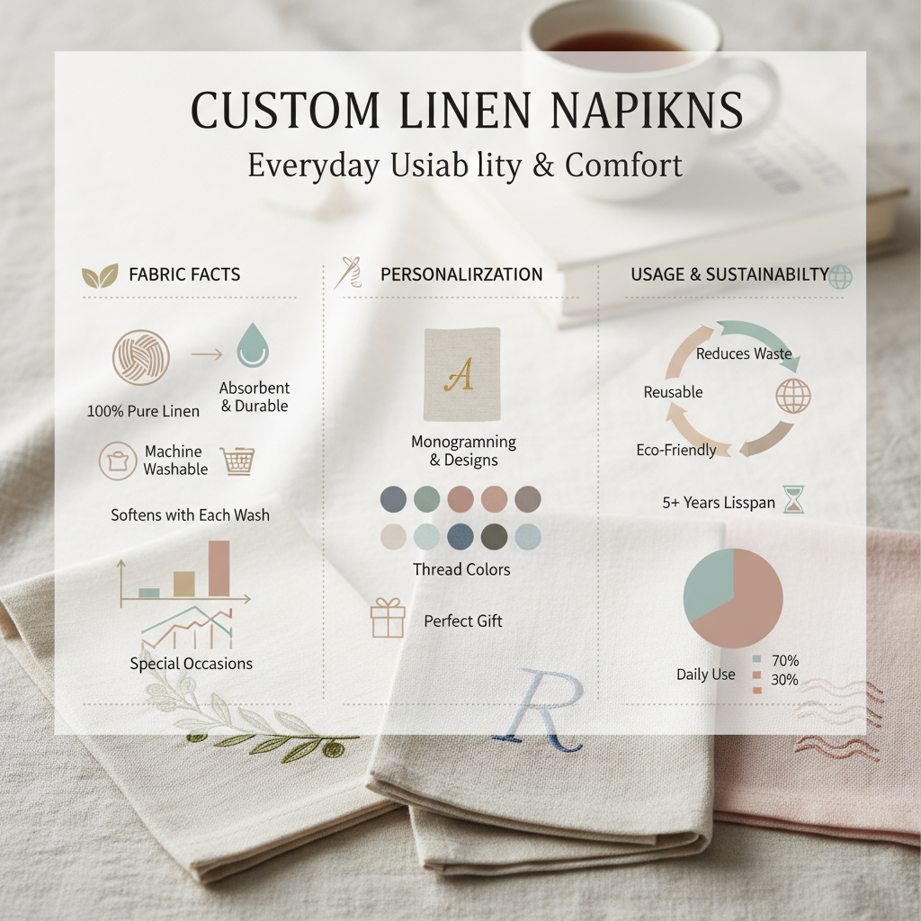Elevate Your Dining Experience with Custom Linen Napkins Embroidered
