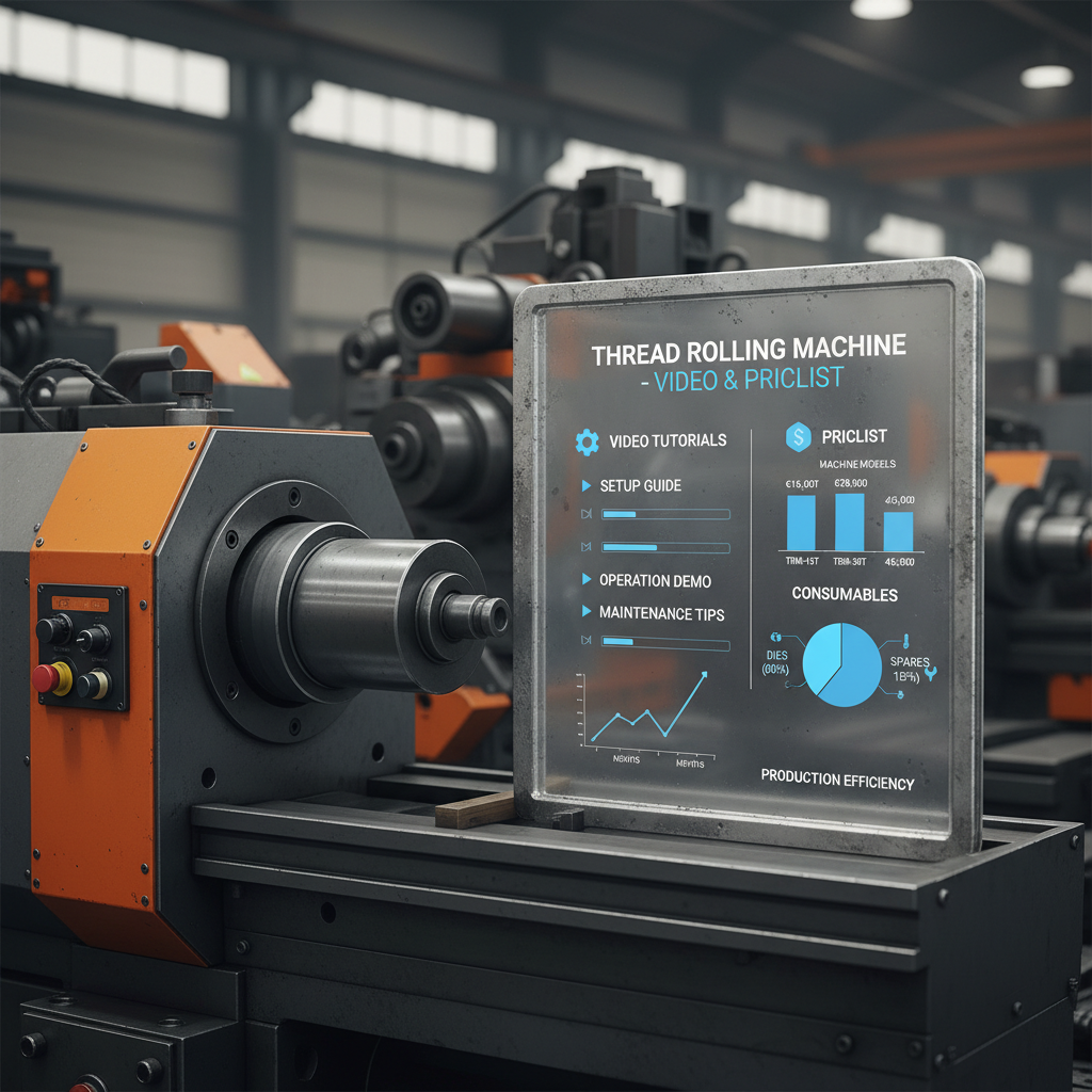 Comprehensive Thread Rolling Machine Video Pricelist and Buying Guide