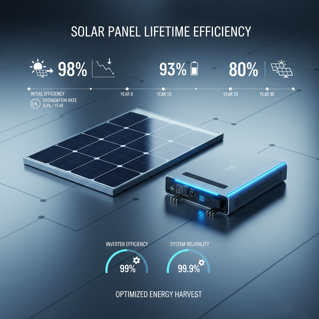 Maximizing Solar Panel Lifetime Efficiency for Long Term Energy Production