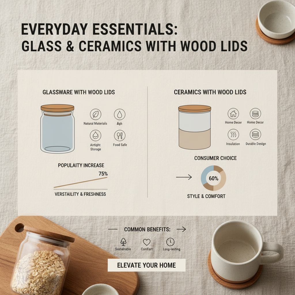 Elevate Kitchen Storage with Stylish Glass Wood Lids for Freshness