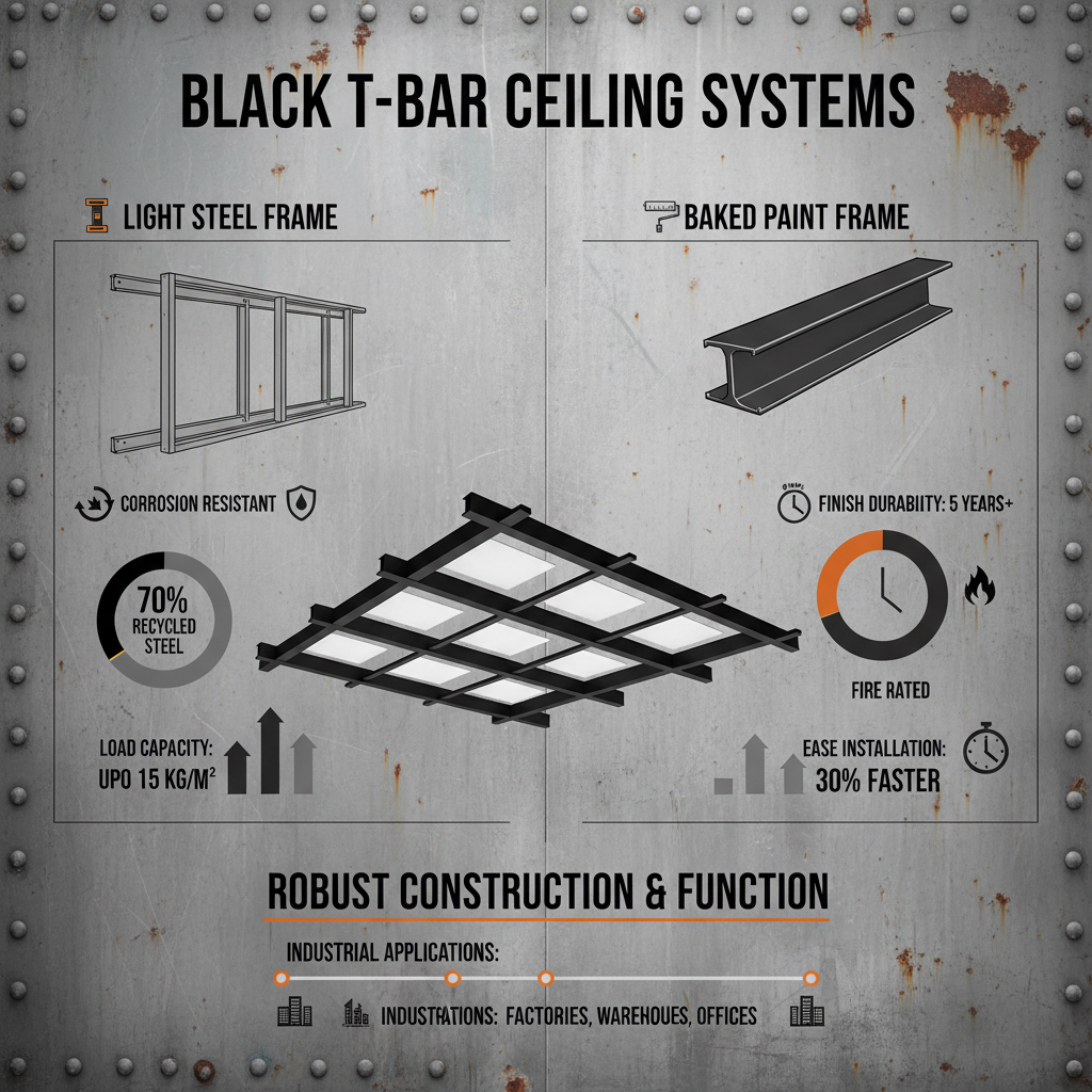 black t bar ceiling