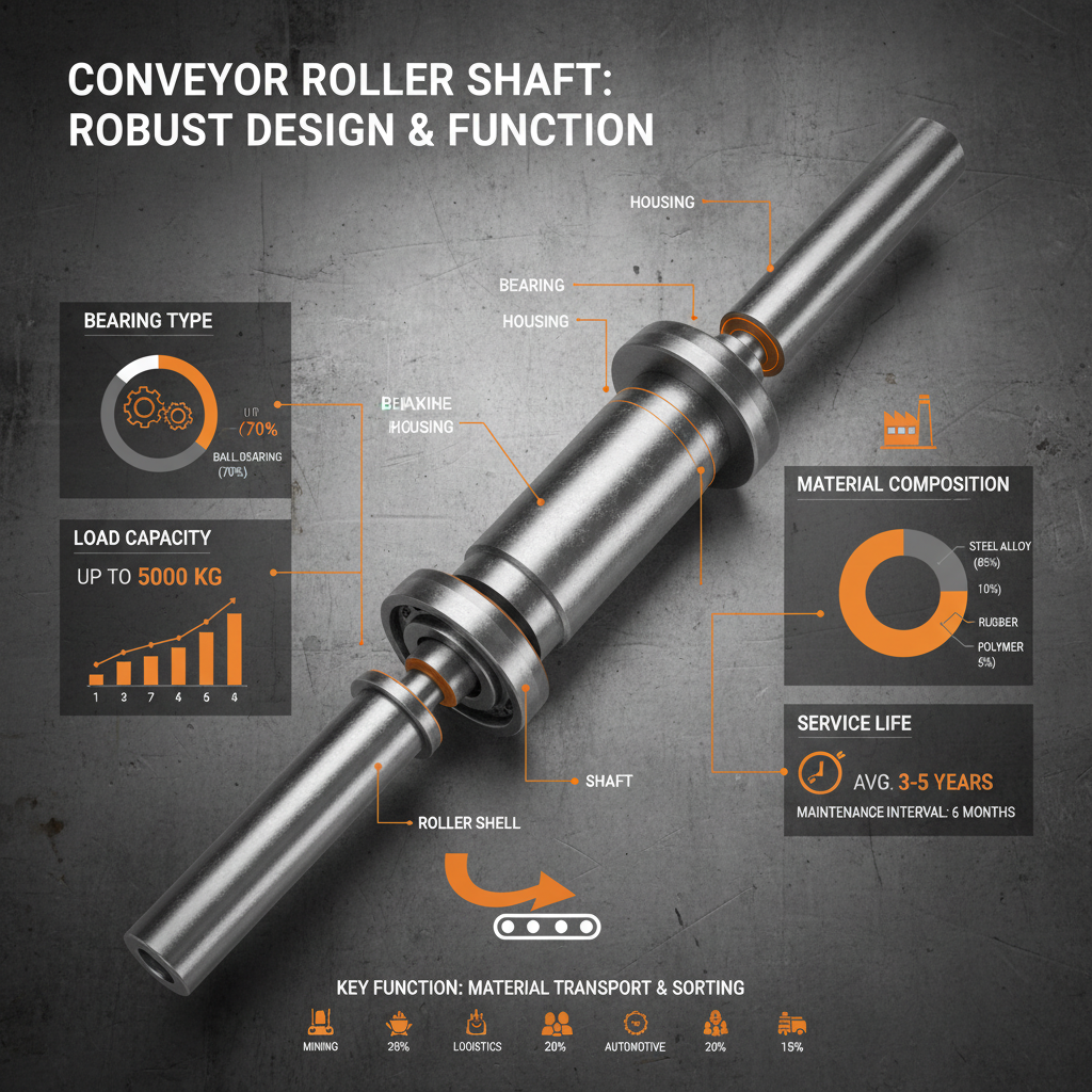 conveyor roller shaft