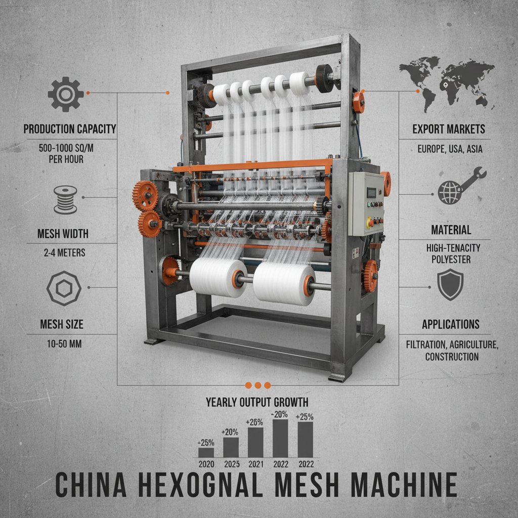 China Polyester hexagonal Mesh machine