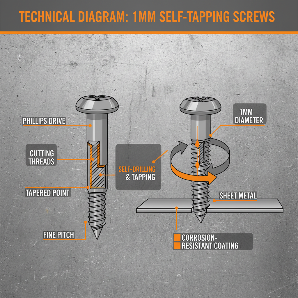 1mm self tapping screws