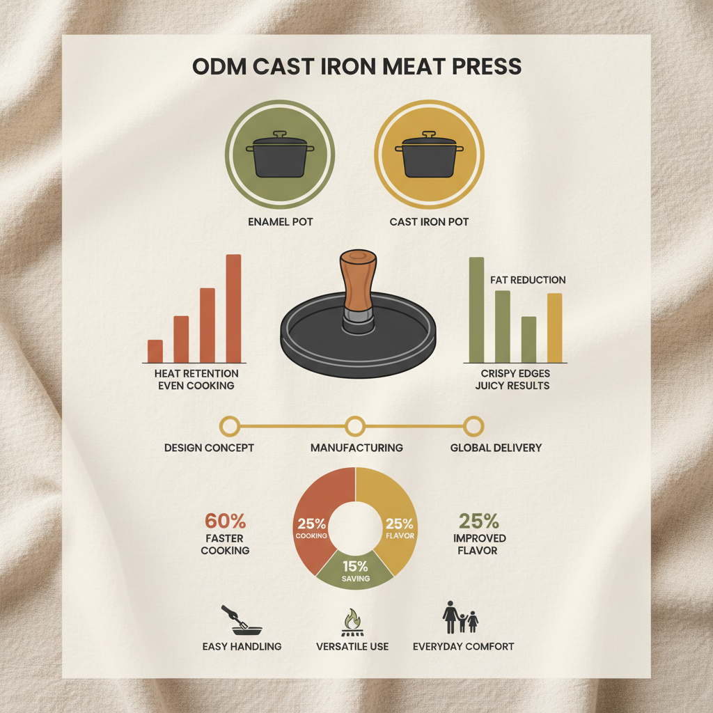 ODM cast iron meat press