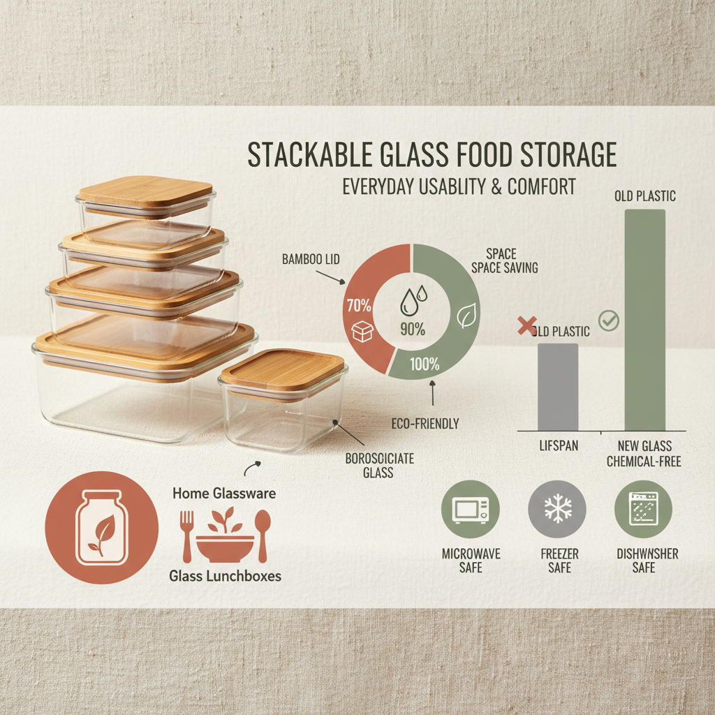 stackable glass food storage containers