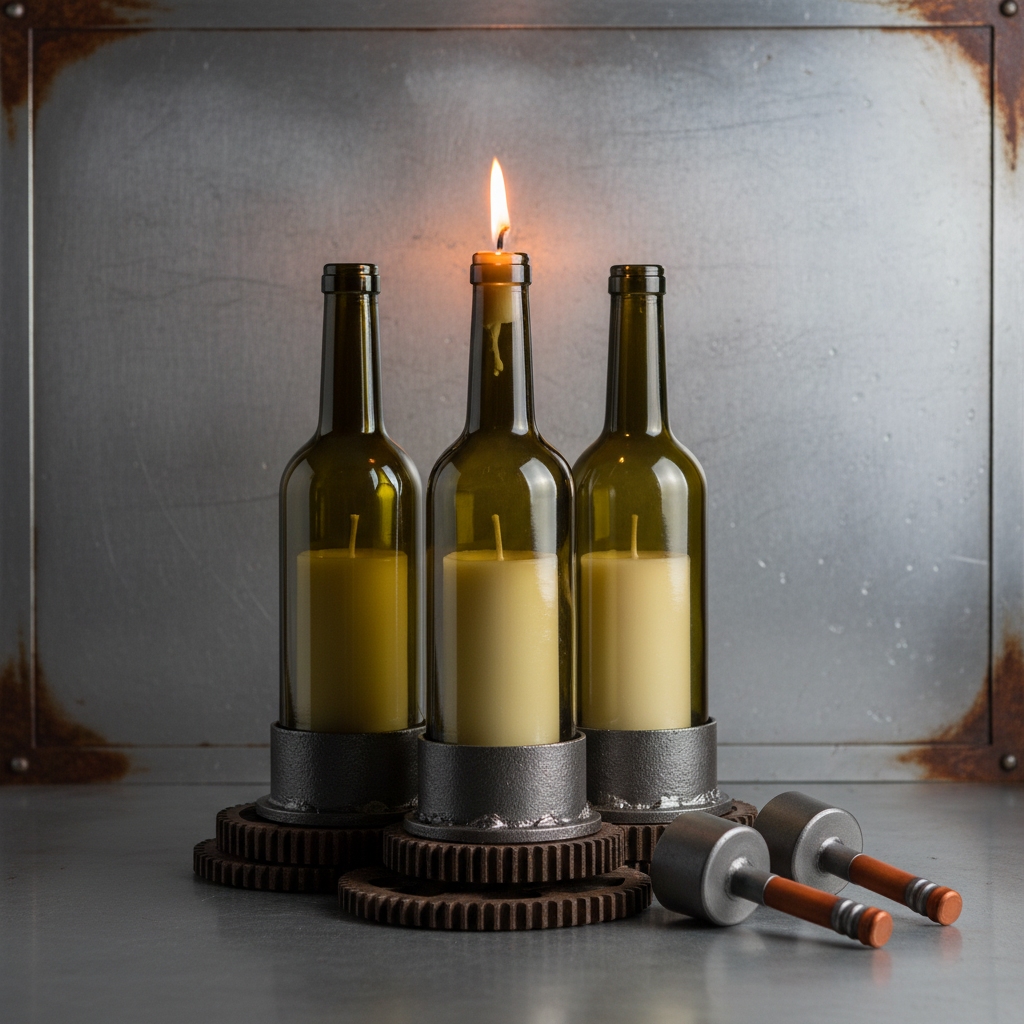 Illuminating Spaces with Elegance Wine Bottle Candles for Sustainable Lighting