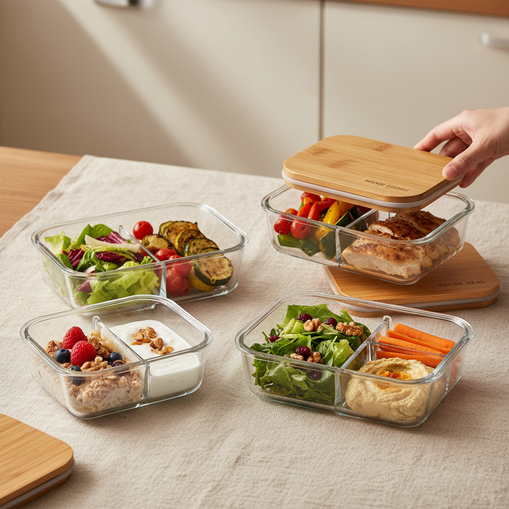 Maximize Organization with Versatile Divided Glass Containers with Lids