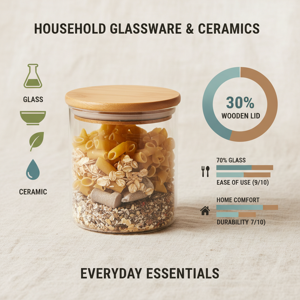 Enhance Kitchen Storage with Elegant Glass Wooden Lid Containers