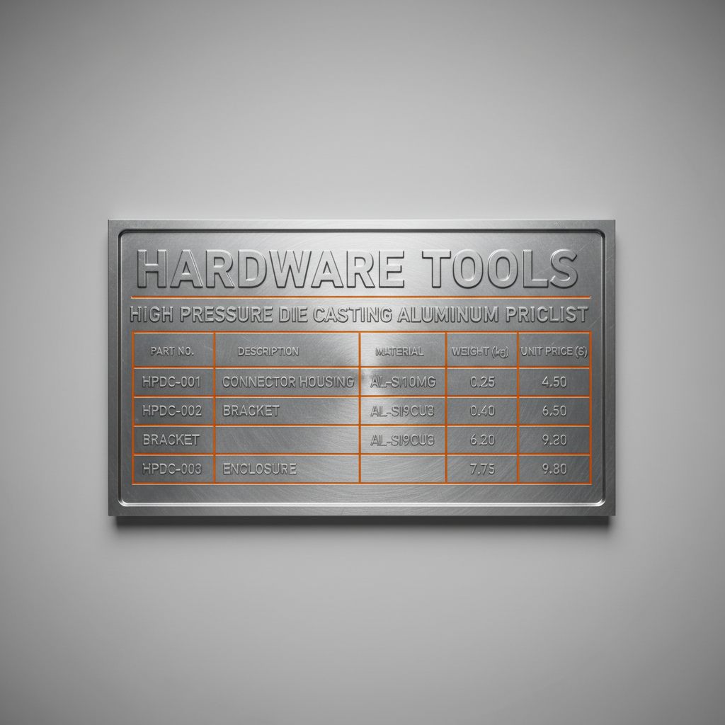 Comprehensive High Pressure Die Casting Aluminum Pricelist Guide for Informed Sourcing