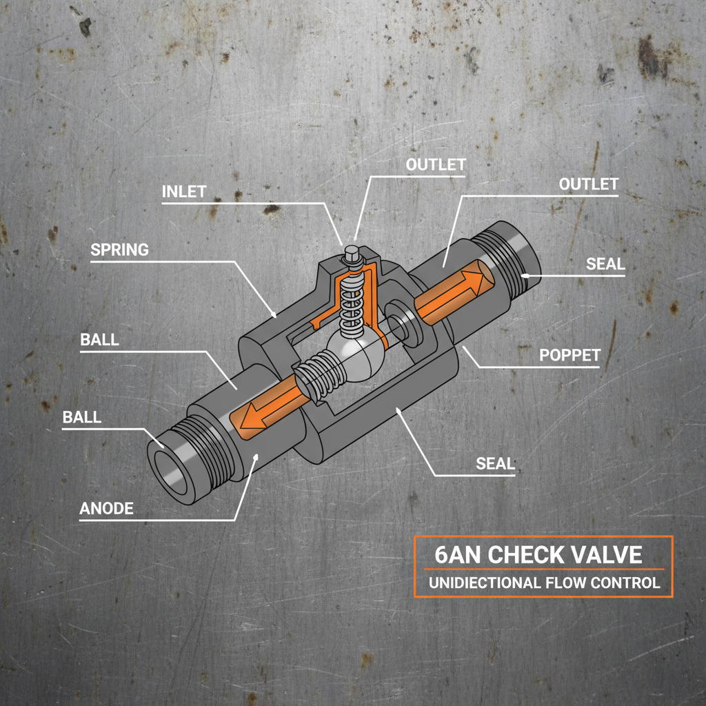 6an check valve