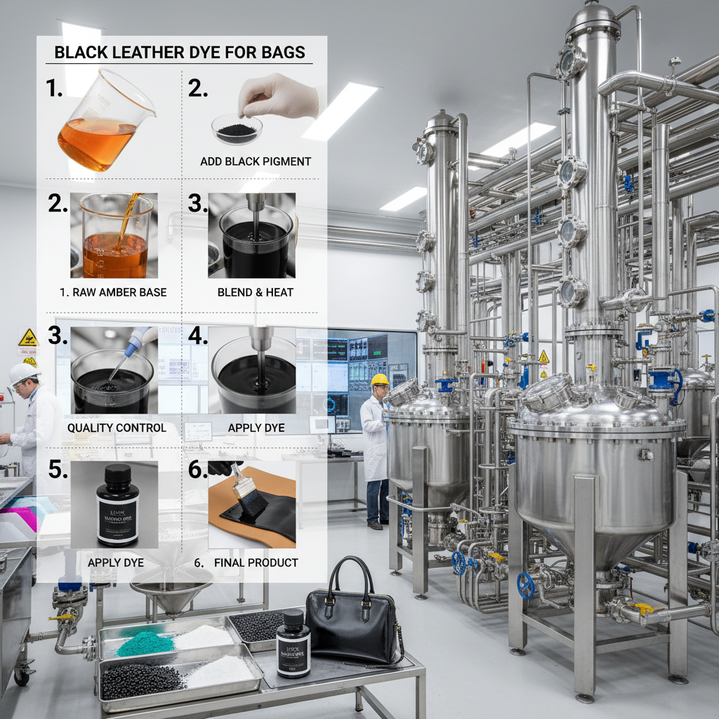 black leather dye for bags