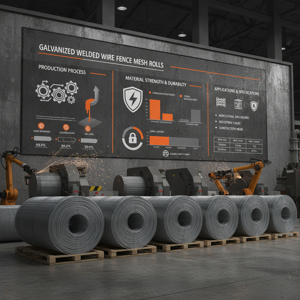 galvanised welded wire fence mesh rolls