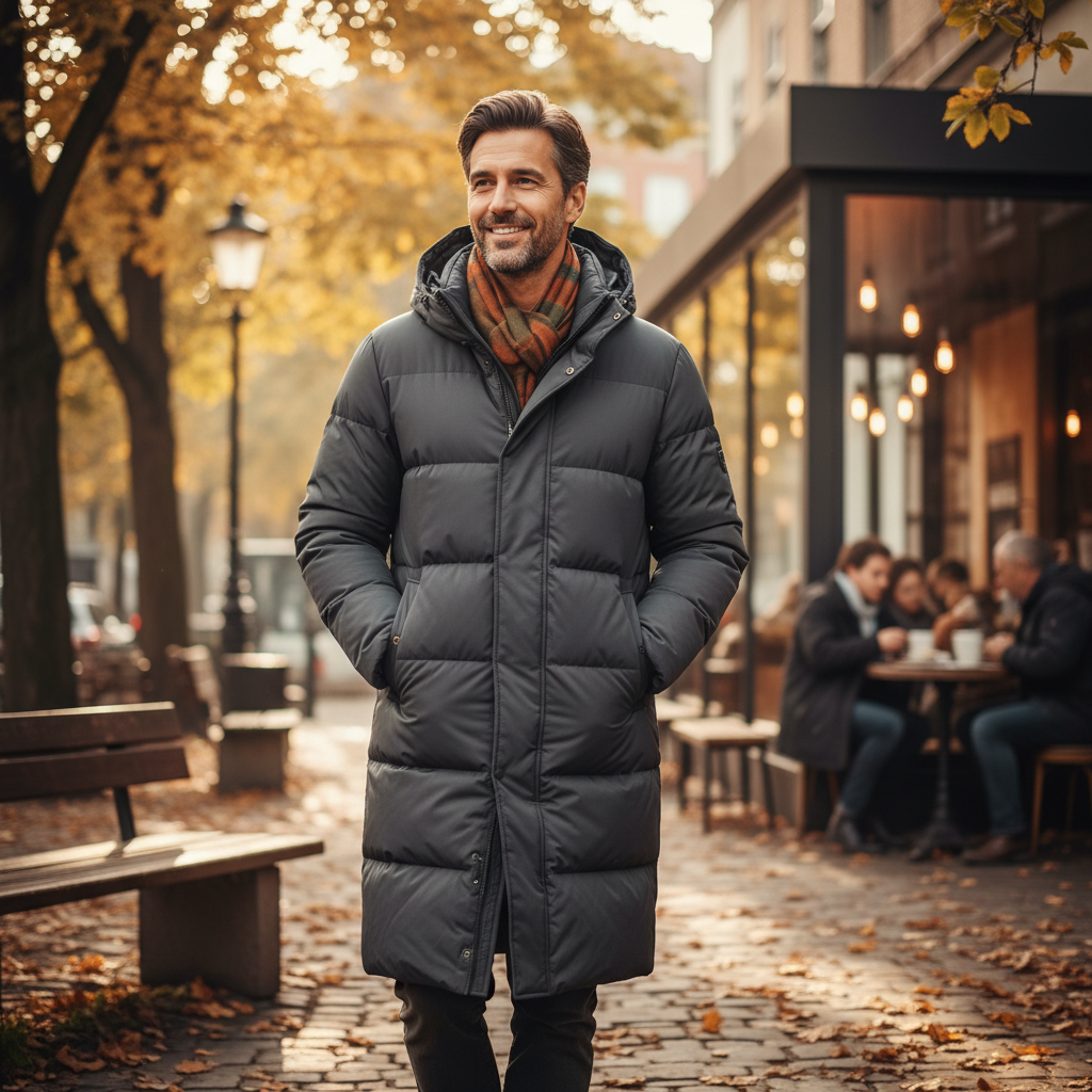 mens long puffer