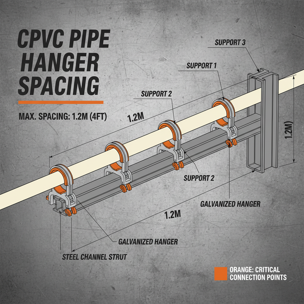 cpvc pipe hanger spacing