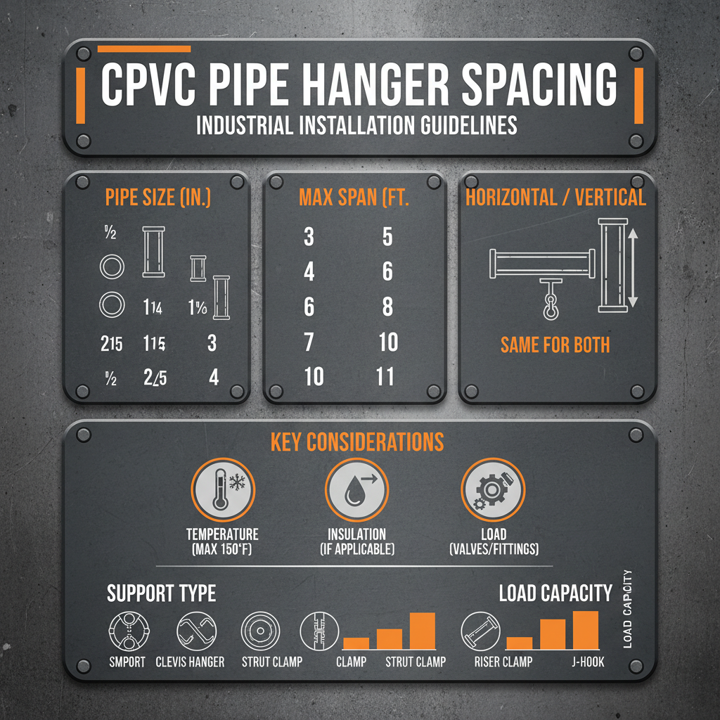 cpvc pipe hanger spacing