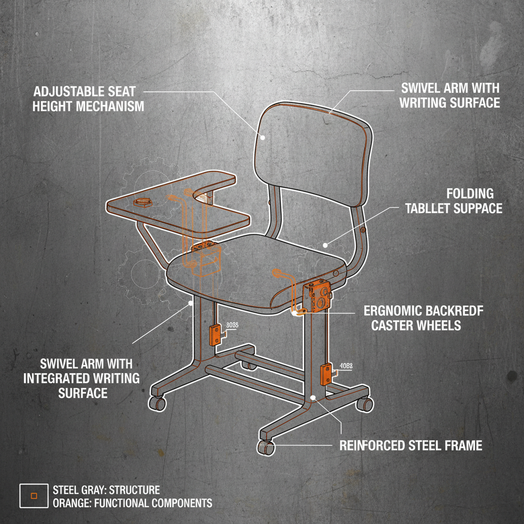 chair with writing table