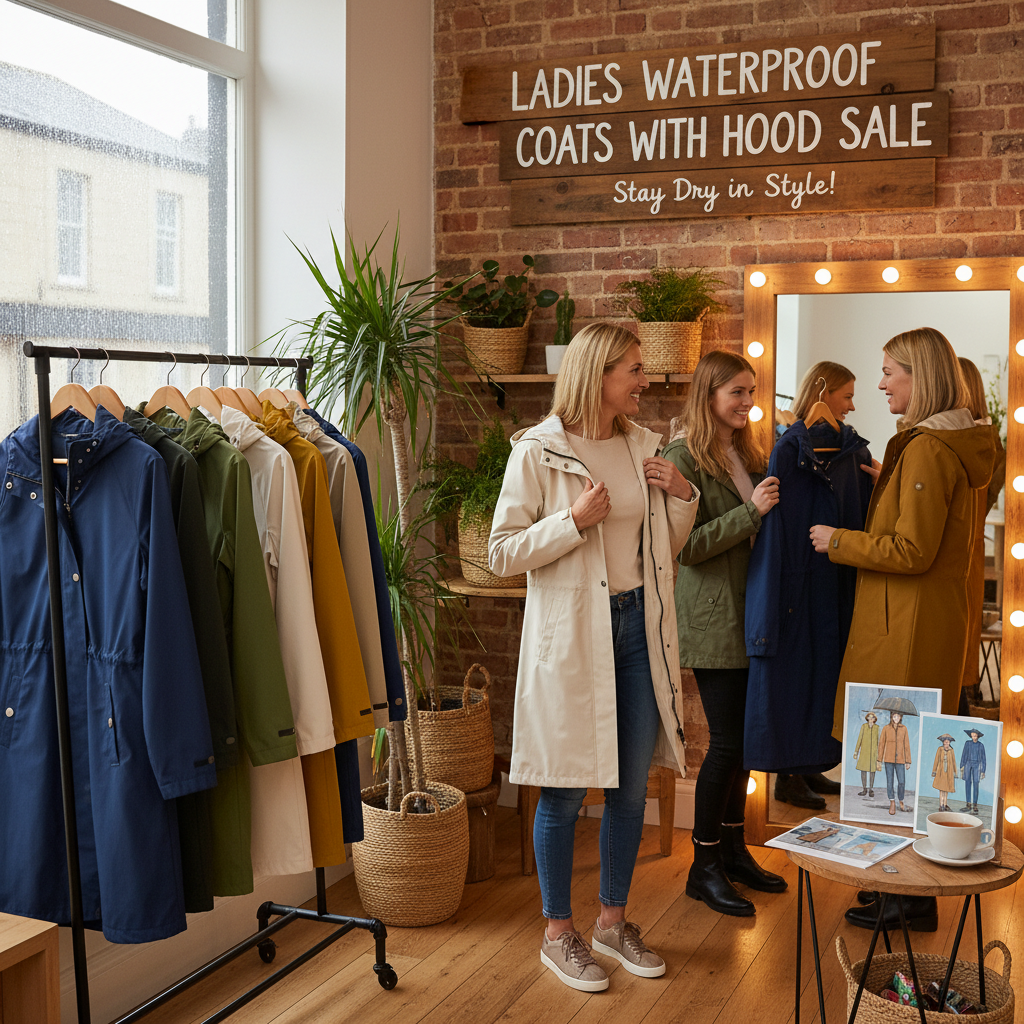 ladies waterproof coats with hood sale