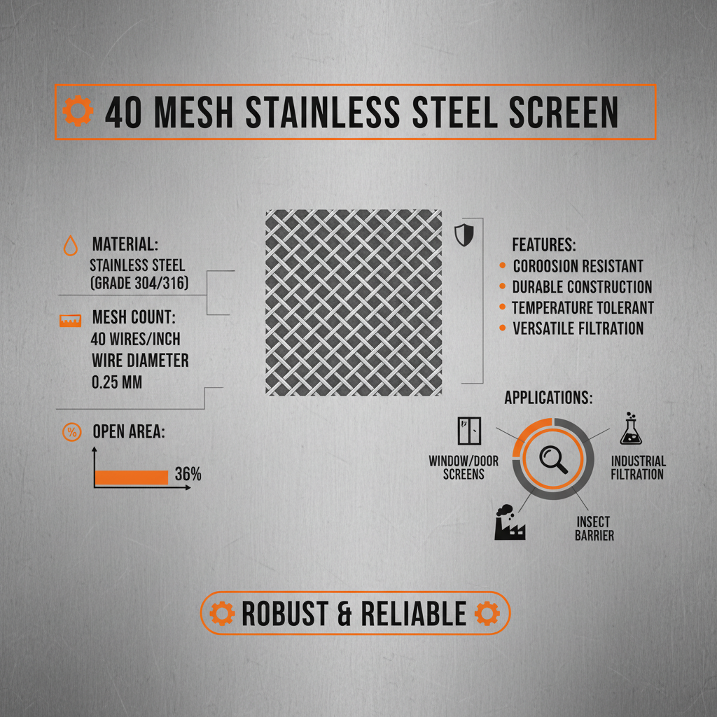 Comprehensive Guide to 40 Mesh Stainless Steel Screen Applications and Benefits