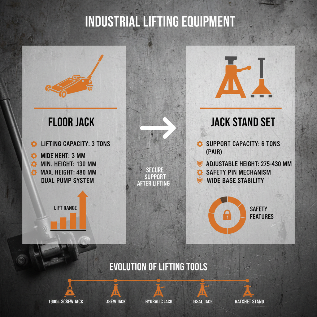 Essential Floor Jack and Jack Stand Set for Automotive Safety and Maintenance