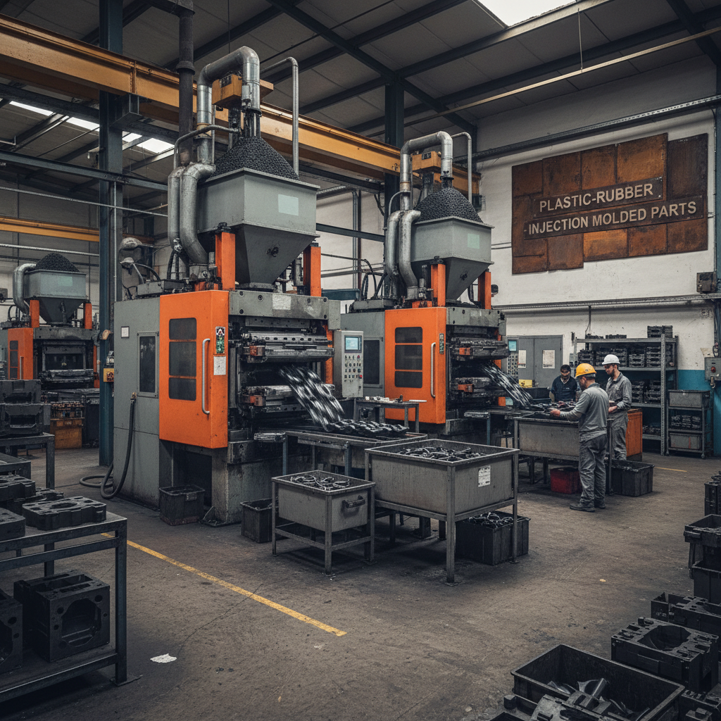 Processing injection molded rubber parts enterprises