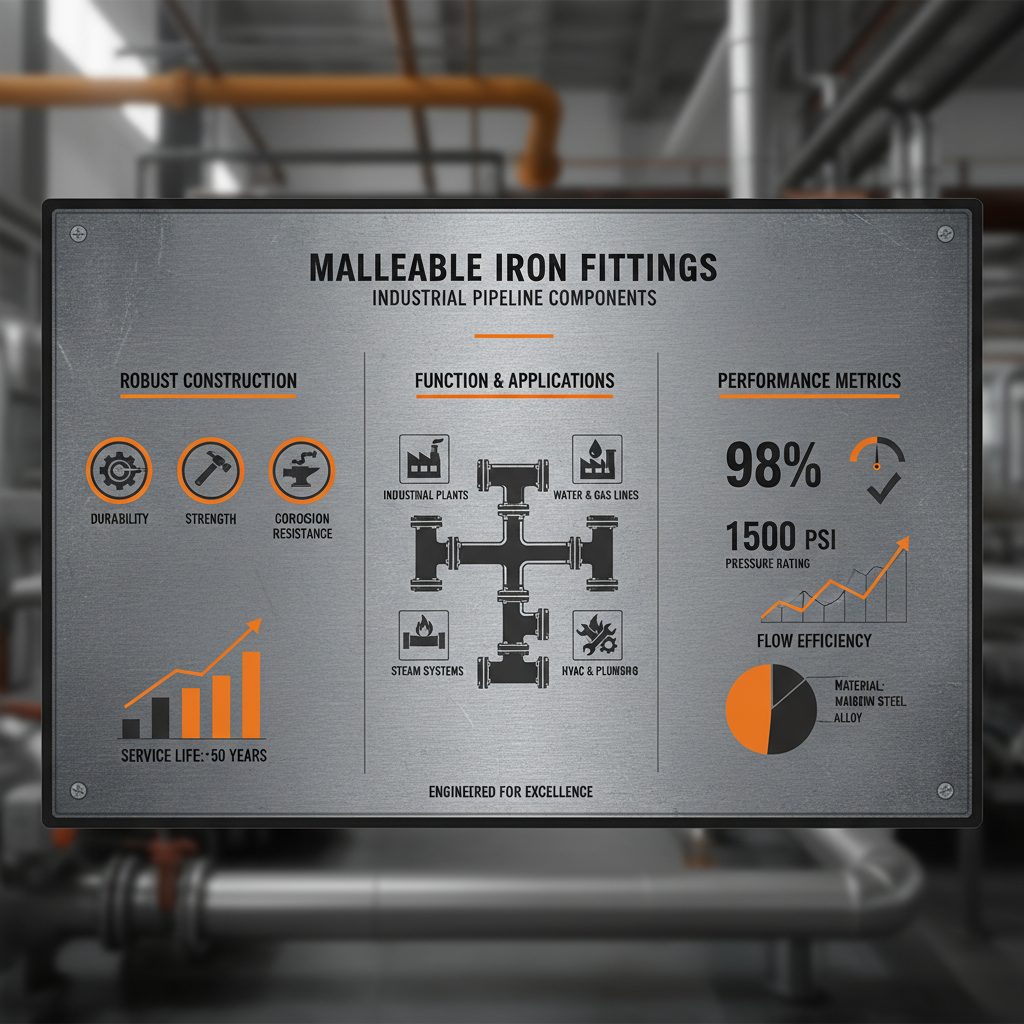 malleable iron fittings for industrial pipeline