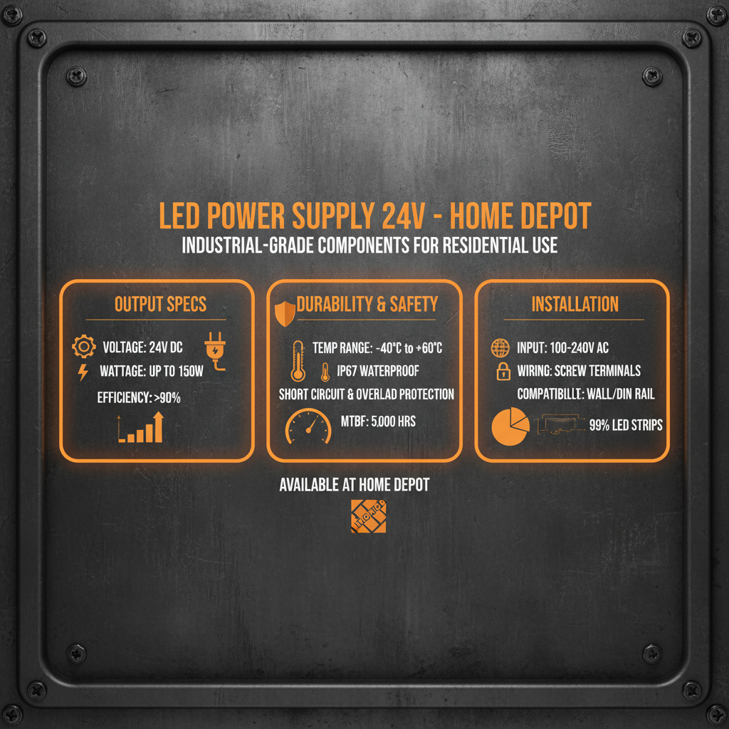 Choosing the Right LED Power Supply 24V for Home Depot Projects