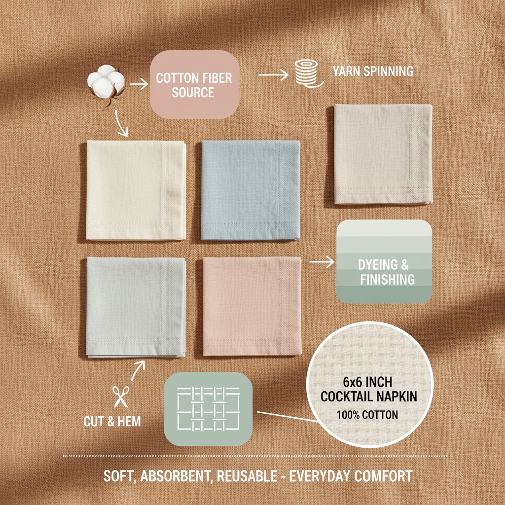 Enhance Your Dining Experience with Premium Cotton 6x6 Cocktail Napkins