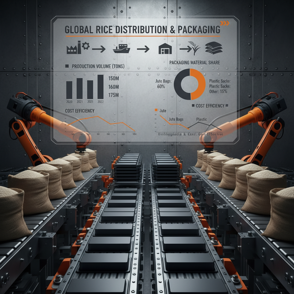 Sustainable Packaging Solutions with Durable Jute Bags with Rice