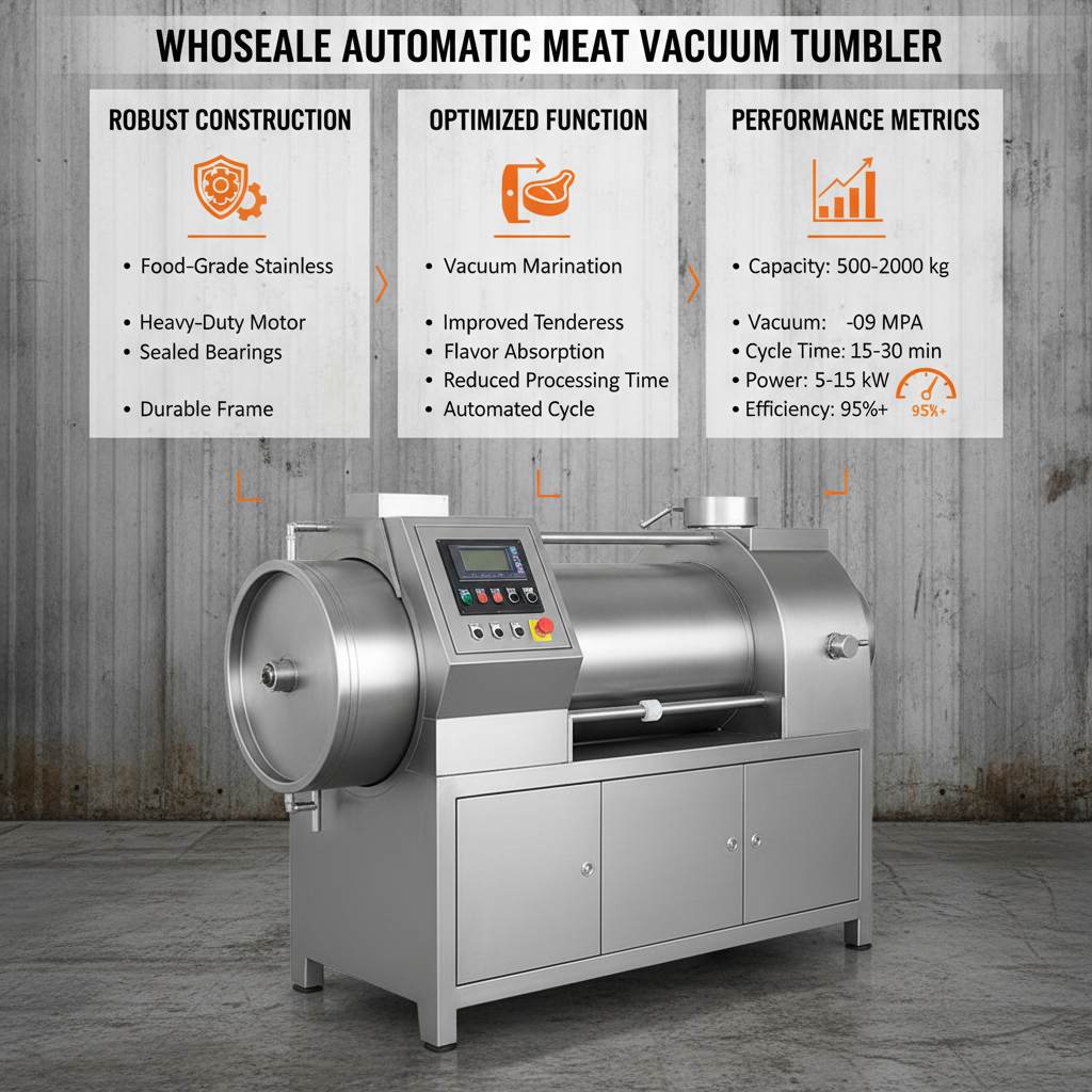 Invest in Wholesale Automatic Meat Vacuum Tumblers for Superior Processing