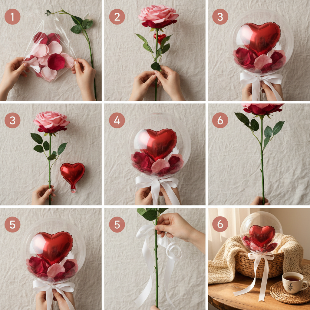 Express Your Love with a Stunning Valentine Rose Balloon Gift