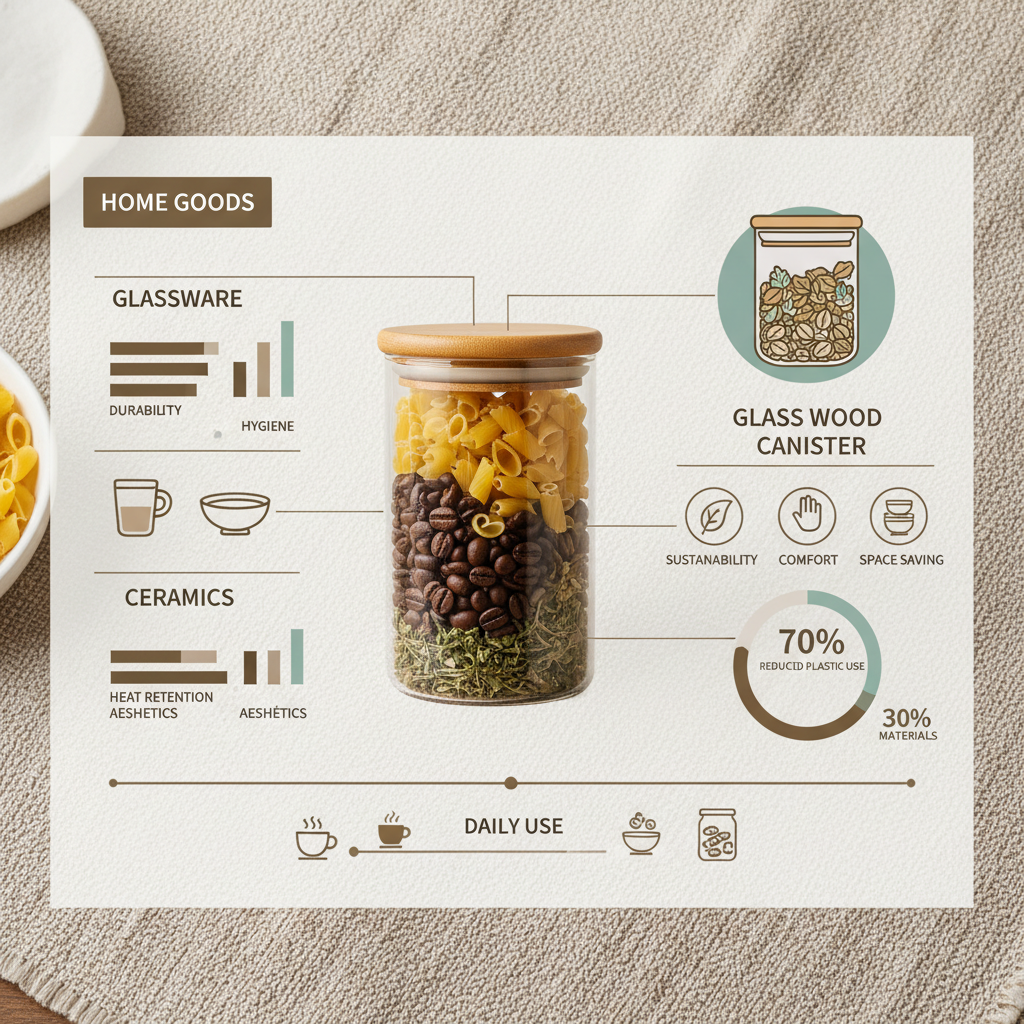 Elevate Kitchen Storage with Stylish Glass Wood Canisters for Freshness