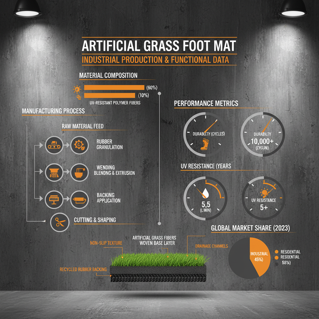 artificial grass foot mat