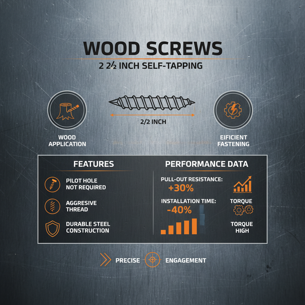 2 1/2 inch self tapping wood screws