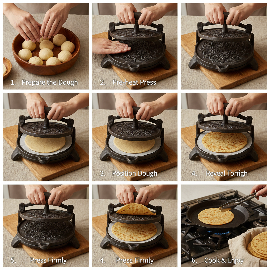custom cast iron tortilla press