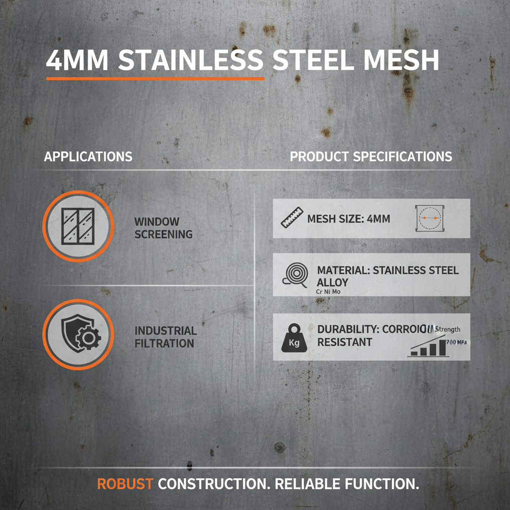 Comprehensive Guide to 4mm Stainless Steel Mesh Applications and Benefits