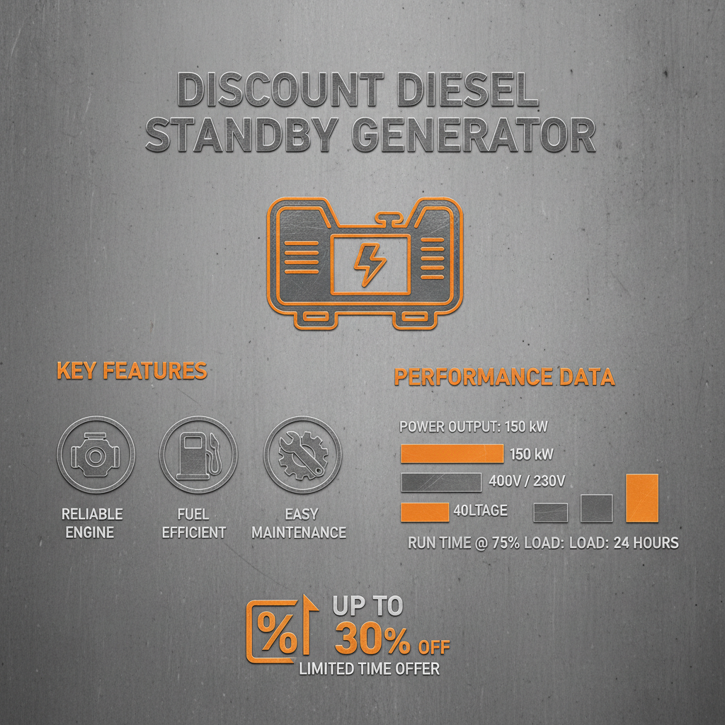 Discount diesel standby generator