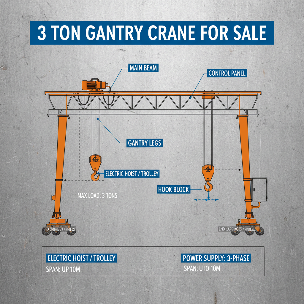 Maximize Lifting Efficiency with a Robust 3 ton Gantry Crane for Sale