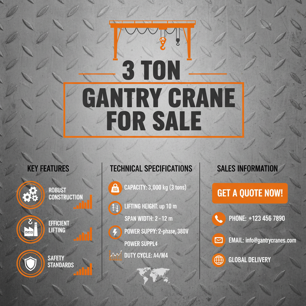 Maximize Lifting Efficiency with a Robust 3 ton Gantry Crane for Sale