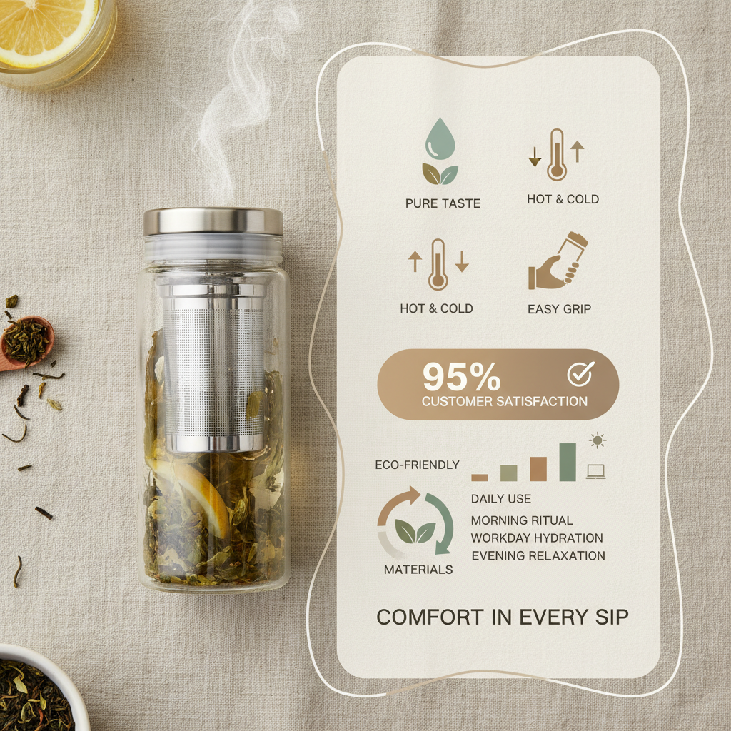Elevate Your Tea Ritual with a Premium Glass Tea Infuser Bottle