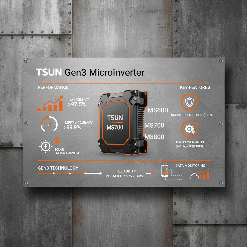 High Performance Tsun Gen3 Microinverter Ms600ms700ms800 Advancing Solar Energy Technology