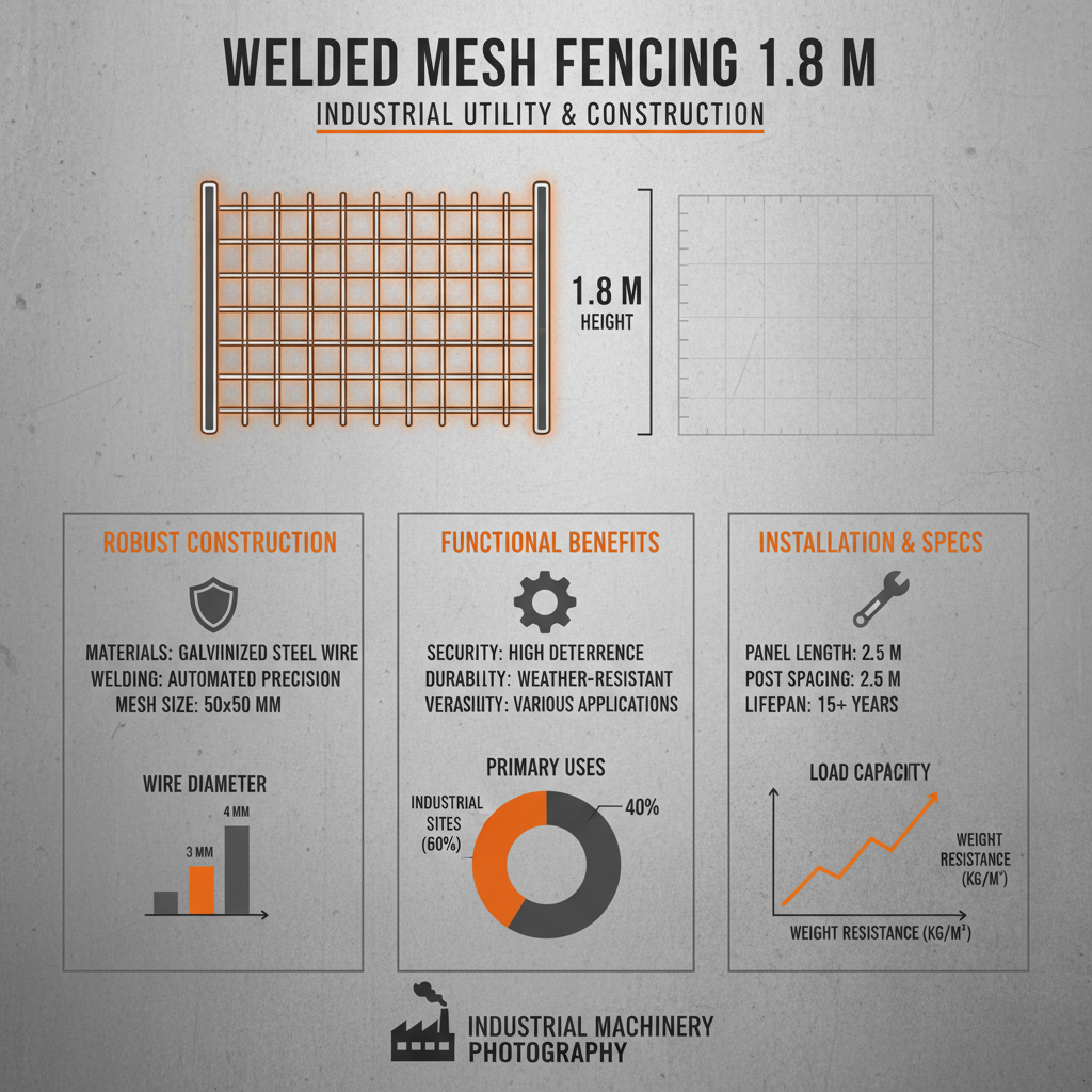 Robust Welded Mesh Fencing 1.8 m for Security and Versatile Applications