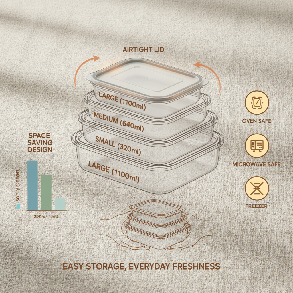 nesting glass food storage containers